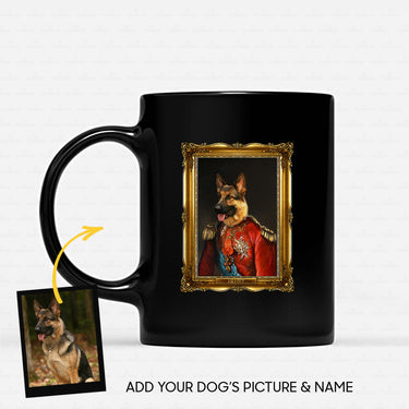 Personalized Dog Gift Idea - Royal Dog's Portrait 18 For Dog Lovers - Black Mug